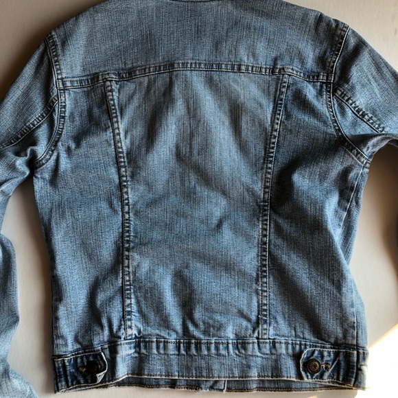 Angel Jean Jacket Distressed Denim Cropped Size Small - Picture 9 of 12